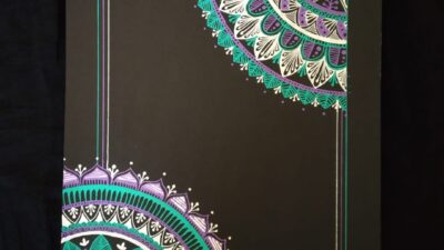 Frame Mandala Art - Blue [ID 1040] with frame