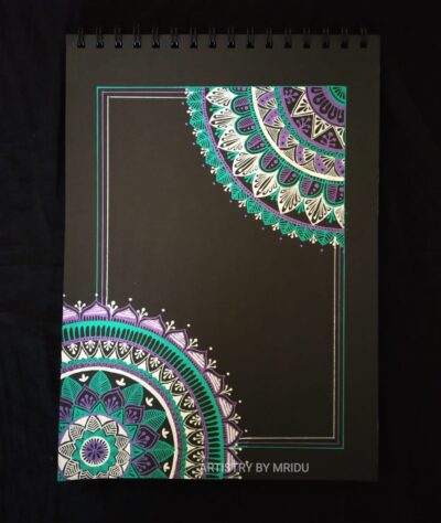 Frame Mandala Art - Blue [ID 1040] with frame