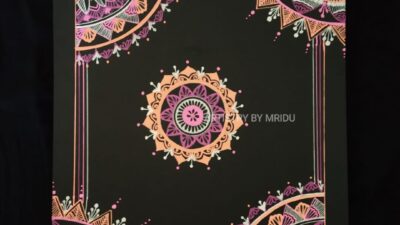 Frame Mandala Art- Pink [ID1039] without frame