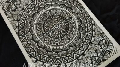 Full Page Mandala Art ID 1405 with frame