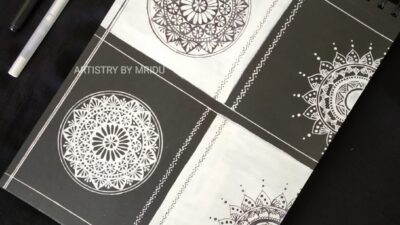 Black & White Mandala Art [ID 1041] with frame