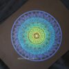 Multicolour Mandala Art ( Circular) ID1403 with frame