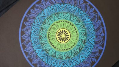 Multicolour Mandala Art ( Circular) ID1318 without frame