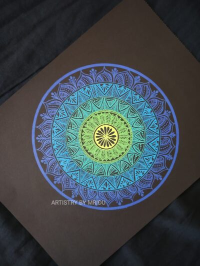Multicolour Mandala Art ( Circular) ID1318 without frame